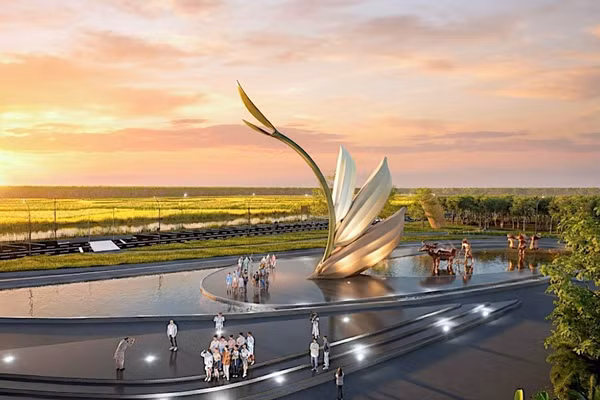 Phác họa một góc Công viên ba hạt lúa sắp triển khai xây dựng tại Cà Mau. (Ảnh tư liệu)