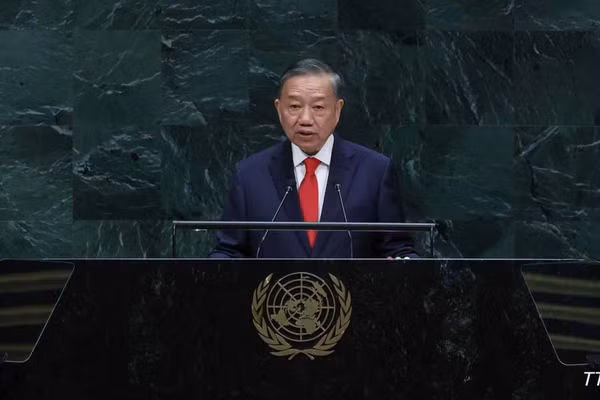 Tổng Bí thư, Chủ tịch nước Tô Lâm phát biểu tại Phiên thảo luận chung cấp cao Đại hội đồng Liên hợp quốc Khóa 81. (Ảnh: Thống Nhất/TTXVN)