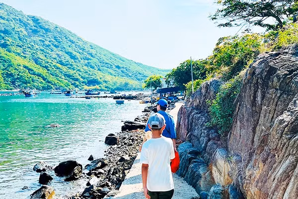 Đường vào đảo Bích Đầm.