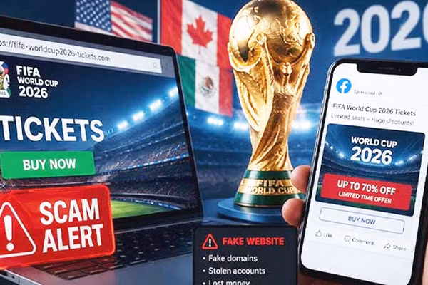 Hàng loạt web giả mạo FIFA đã được tạo ra trong kỳ World Cup 2026. Ảnh: ASADRIA 