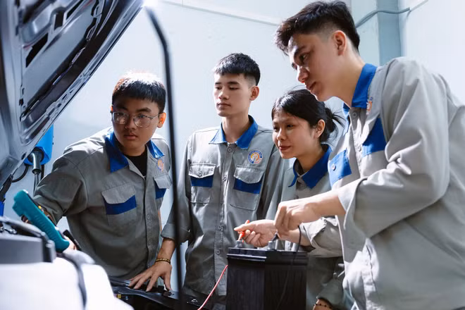 Học viên tại một trong các cơ sở đào tạo nghề chất lượng cao được Đức hỗ trợ. (Ảnh Đại sứ quán CHLB Đức tại Hà Nội)