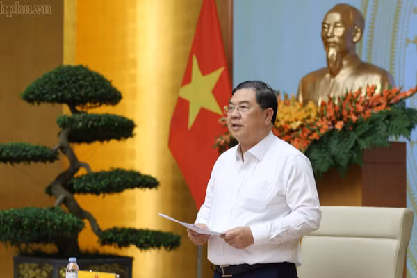 Phó Thủ tướng Thường trực Chính phủ Phạm Gia Túc phát biểu ý kiến tại cuộc họp. (Ảnh: chinhphu.vn/Phương Nguyên)