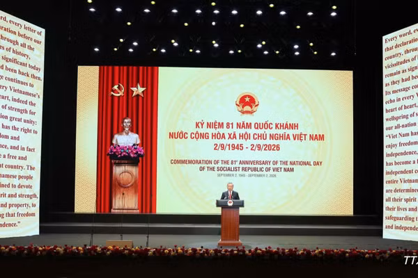 Tổng Bí thư, Chủ tịch nước Tô Lâm đọc diễn văn tại Lễ kỷ niệm 81 năm Quốc khánh nước Cộng hòa xã hội chủ nghĩa Việt Nam (2/9/1945-2/9/2026).