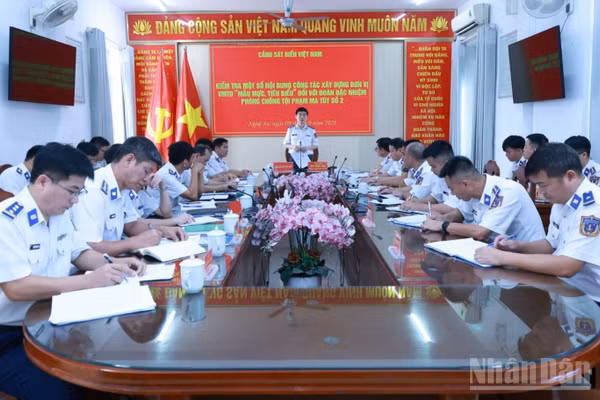Quang cảnh Hội nghị quán triệt các nội dung kiểm tra đối với Đoàn Đặc nhiệm Phòng chống tội phạm ma túy số 2.