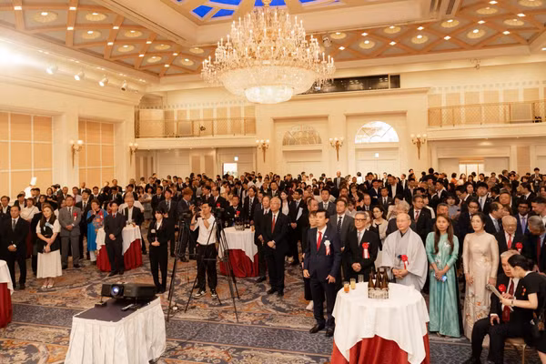 Quang cảnh tiệc chiêu đãi kỷ niệm 81 năm Quốc khánh Việt Nam tại Osaka. (Ảnh: Tổng Lãnh sự quán Việt Nam tại Osaka)