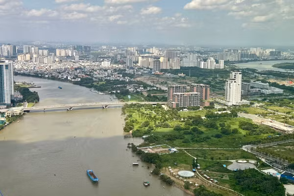 Thành phố Hồ Chí Minh với không gian phát triển mới sau hợp nhất. (Ảnh: QUANG QUÝ)