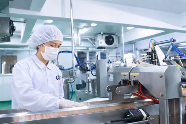 Công nhân sản xuất trong nhà máy tại Khu chế xuất, Khu công nghiệp Thành phố Hồ Chí Minh. (Ảnh: Quang Quý)