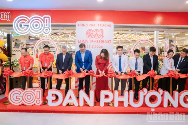 Khánh thành, đưa vào khai thác siêu thị GO! Đan Phượng ngày 28/8. (Ảnh: THANH TÂN)