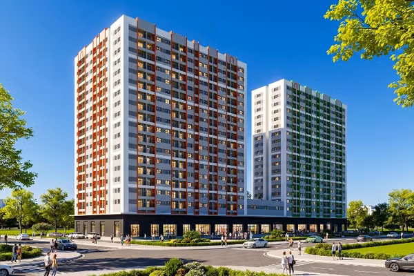 Phối cảnh một dự án nhà ở chung cư. 