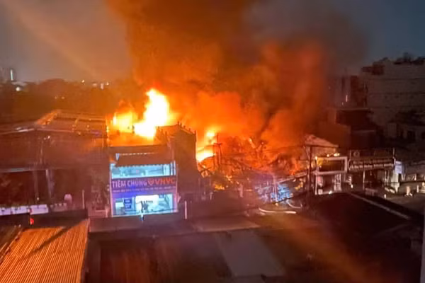 Hiện trường vụ cháy. (Ảnh: CTV)