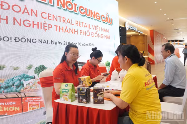 Tập đoàn Central Retail Việt Nam tổ chức kết nối cung cầu hàng hóa với các cơ sở tại tỉnh Đồng Nai. (Ảnh: QUANG QUÝ)