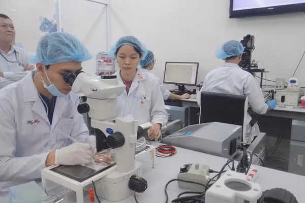 Hoạt động nghiên cứu khoa học tại Đại học Quốc gia Thành phố Hồ Chí Minh. (Ảnh: QUANG QUÝ)