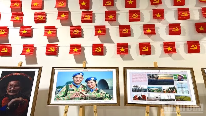 Không gian trưng bày tại triển lãm "Việt Nam hạnh phúc". 