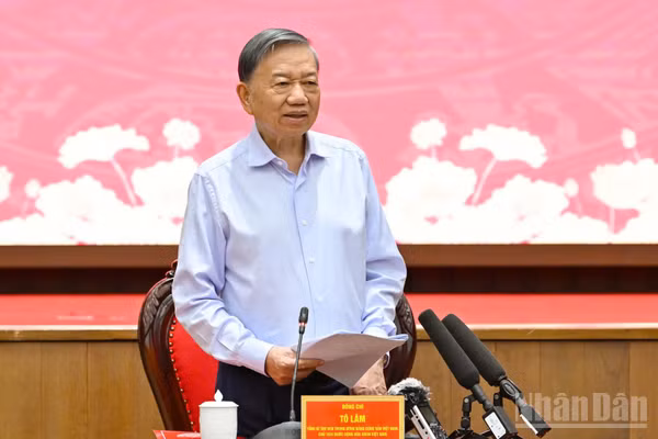 Tổng Bí thư, Chủ tịch nước Tô Lâm phát biểu tại hội nghị. (Ảnh: Thủy Nguyên)