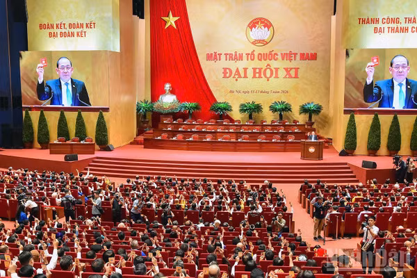 Quang cảnh phiên trù bị Đại hội đại biểu toàn quốc Mặt trận Tổ quốc Việt Nam lần thứ XI. (Ảnh: Báo Nhân Dân)