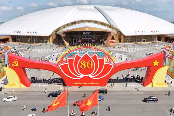 Trung tâm Hội chợ Triển lãm quốc gia (VEC) tại Đông Anh, Hà Nội. (Ảnh: GIA HUY)