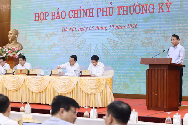 Quang cảnh cuộc họp báo Chính phủ thường kỳ. (Ảnh: VGP)