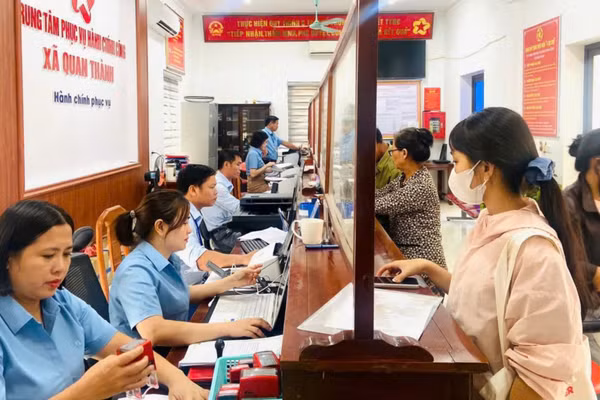 Trung tâm Phục vụ hành chính công xã Quan Thành, tỉnh Nghệ An lấy sự hài lòng của người dân làm thước đo.
