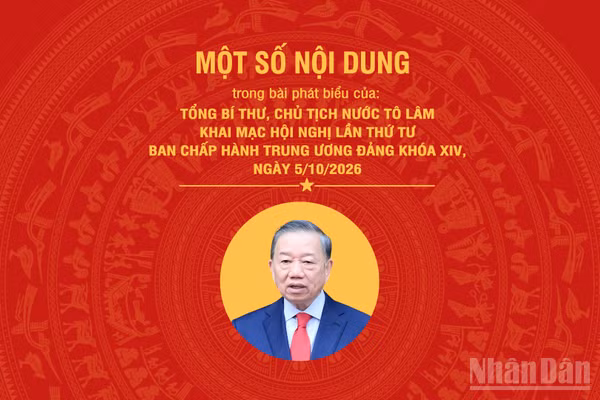 [Infographic] Một số nội dung trong phát biểu của Tổng Bí thư, Chủ tịch nước Tô Lâm khai mạc Hội nghị lần thứ tư Ban Chấp hành Trung ương Đảng khóa XIV