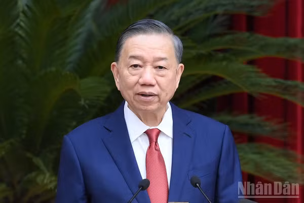Tổng Bí thư, Chủ tịch nước Tô Lâm phát biểu bế mạc Hội nghị. (Ảnh: ĐĂNG KHOA)