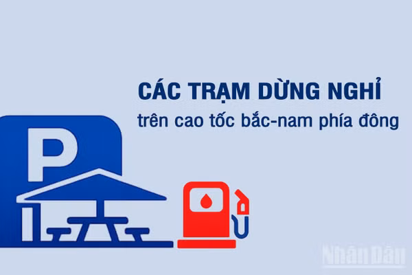 [Infographic] Các trạm dừng nghỉ trên cao tốc bắc-nam phía đông phục vụ dịp nghỉ lễ 30/4 và 1/5