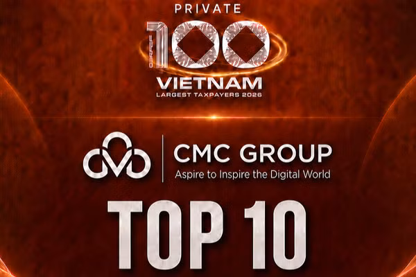 CMC lọt Top 10 doanh nghiệp Công nghệ-Viễn thông có mức nộp ngân sách lớn nhất, theo công bố của CafeF. (Ảnh: CMC)