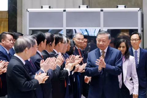 Tổng Bí thư, Chủ tịch nước Tô Lâm đến phát biểu chính sách tại Nhà Quốc hội Canada, thủ đô Ottawa. (Ảnh: TTXVN)
