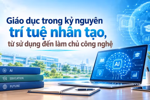 Dạy và học thế nào để người học thực sự "làm chủ" công nghệ trí tuệ nhân tạo. (Ảnh minh họa có sử dụng AI )