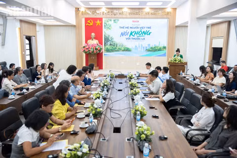 Toàn cảnh Tọa đàm “Thế hệ người Việt trẻ nói không với thuốc lá”. Ảnh: MINH DUY.