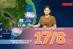 [Video] Dự báo thời tiết ngày 17/8/2026: Bắc Bộ đón mưa lớn vào tối và đêm , Trung Bộ nắng nóng gay gắt, Nam Bộ còn mưa dông 