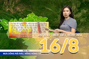 [Video] Dự báo thời tiết đêm nay và ngày mai ngày 16/8/2026: Nắng nóng tiếp tục ở miền Trung, Bắc Bộ chuẩn bị bước vào đợt mưa lớn