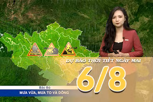 [Video] Dự báo thời tiết đêm nay và ngày mai ngày 6/8/2026: Bắc Bộ và Bắc Trung Bộ tiếp tục mưa lớn, bão số 3 không ảnh hưởng trực tiếp đến đất liền