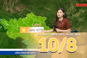 [Video] Dự báo thời tiết đêm nay và ngày mai ngày 10/8/2026: Nắng nóng bao trùm Bắc Bộ, Trung Bộ