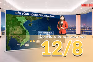 [Video] Dự báo thời tiết đêm nay và ngày mai ngày 12/8/2026: Nắng nóng gia tăng ở Bắc Bộ và Trung Bộ, mưa dông giảm ở phía Nam 