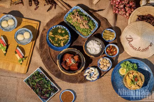 Ẩm thực xanh tại nhà hàng Danaksara-Furama Đà Nẵng. (Ảnh: ANH ĐÀO)