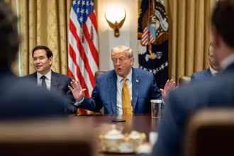 Tổng thống Mỹ Donald Trump chủ trì một cuộc họp Nội các ngày 9/7. (Ảnh: The White House)