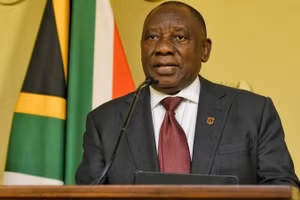 Tổng thống Nam Phi Cyril Ramaphosa. (Ảnh: THX/TTXVN)