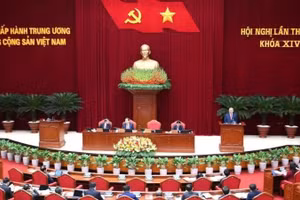 Khai mạc Hội nghị lần thứ 2 Ban Chấp hành Trung ương Đảng khóa XIV. (Ảnh: ĐĂNG KHOA)
