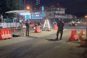 Lực lượng an ninh được tăng cường tại tỉnh Narathiwat. (Ảnh: THAI PBS)