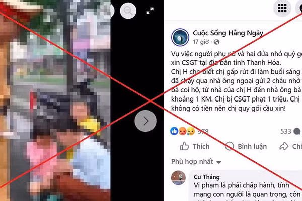 Ảnh chụp màn hình từ tài khoản Facebook "Cuộc sống hằng ngày".
