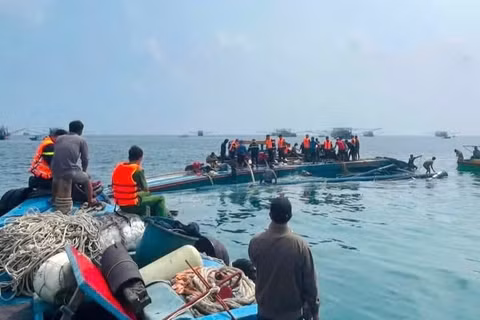Hiện trường vụ tai nạn. (Ảnh: Bộ đội Biên phòng)