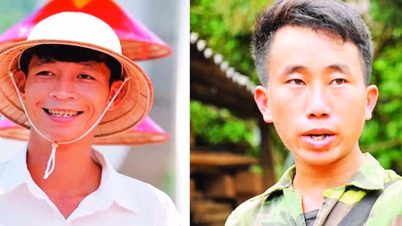 Từ trái qua: Hà Văn Sáng và Mùa A Thi. (Ảnh: Trung ương Hội Liên hiệp Thanh niên Việt Nam cung cấp)
