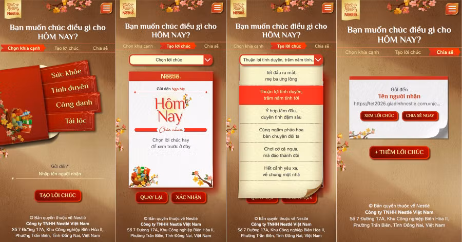 Chương trình “Cầu gì hơn phút giây này bên nhau” được triển khai trên trang web Gia Đình Nestlé.