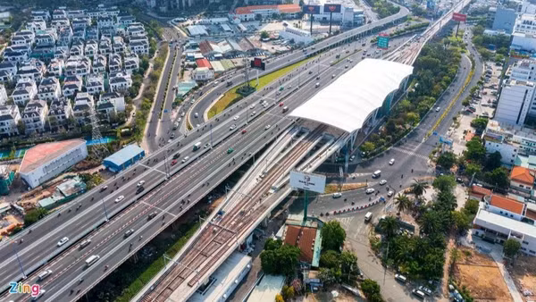 Tuyến metro số 1 Thành phố Hồ Chí Minh. (Ảnh: THẾ ANH)