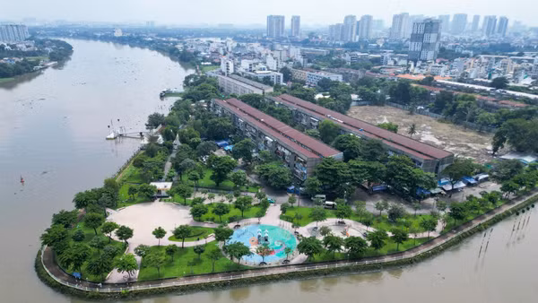 Chung cư Thanh Đa nhìn từ trên cao. (Ảnh: THẾ ANH)