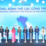Lãnh đạo Trung ương và tỉnh Tây Ninh ấn nút công bố và động thổ các công trình, dự án tại hội nghị xúc tiến đầu tư 2026.