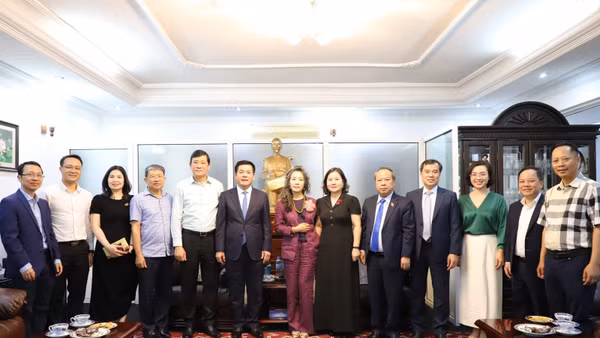 Phó Chủ tịch Quốc hội Nguyễn Hồng Diên đến thăm Đại sứ quán Việt Nam tại Tanzania. (Ảnh: Đại sứ quán Việt Nam tại Tanzania)