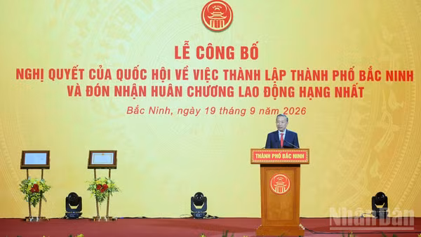 Tổng Bí thư, Chủ tịch nước Tô Lâm phát biểu tại buổi lễ. (Ảnh: ĐĂNG KHOA)