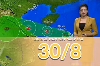 [Video] Dự báo thời tiết đêm nay và ngày mai 30/8/2025: Áp thấp nhiệt đới có khả năng mạnh lên thành bão