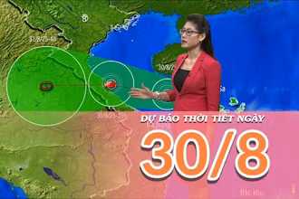 [Video] Dự báo thời tiết ngày 30/8/2025: Áp thấp nhiệt đới gây mưa lớn